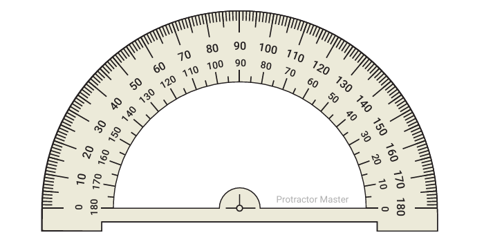 Colored 180 Degree Protractor