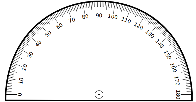 180° Protractor without lines
